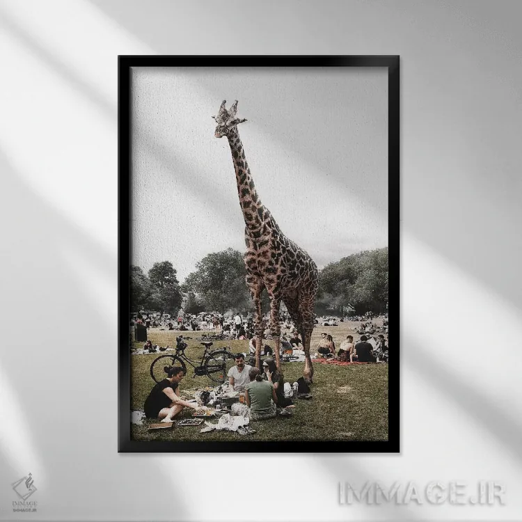 تابلو دکوراتیو شنبه در پارک اثر ای ان.پی اس - نمای قابدار مشکی