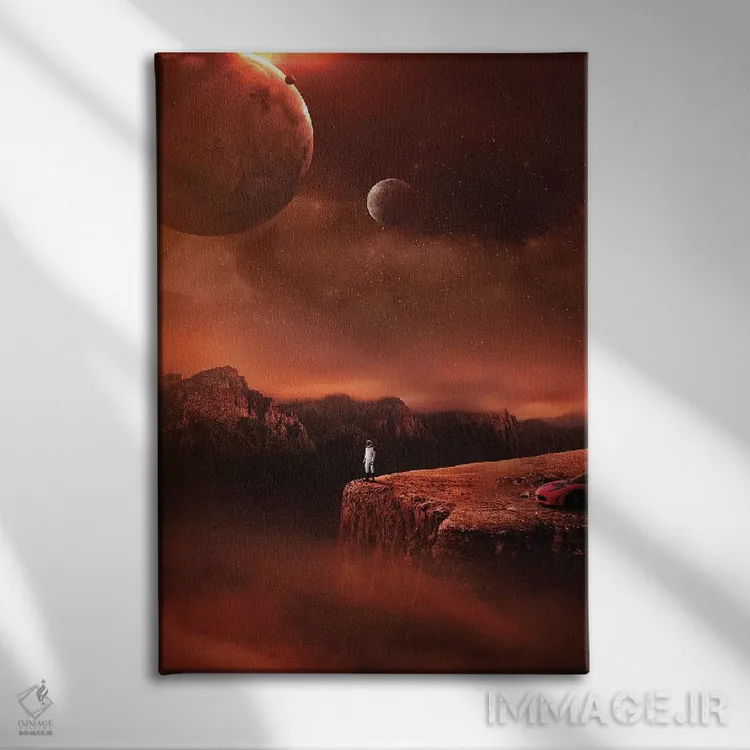 تابلو دکوراتیو مرد ستاره ای اثر ای ان.پی اس - نمای روبهرو روی دیوار