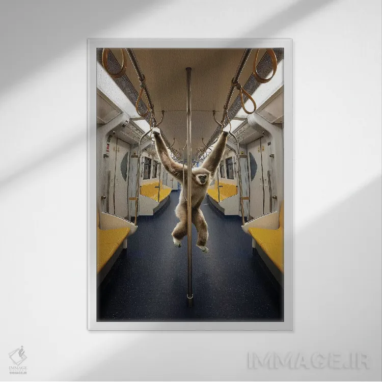 تابلو دکوراتیو سر زدن اثر ای ان.پی اس - نمای قابدار سفید