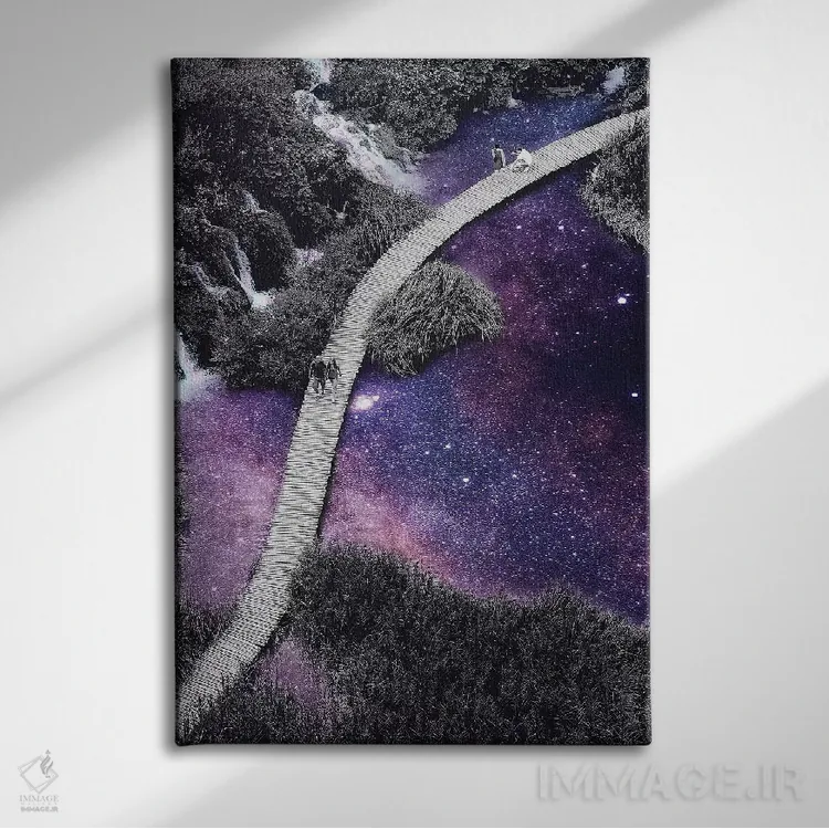 تابلو دکوراتیو ما همه گردشگریم اثر ای ان.پی اس - نمای روبهرو روی دیوار