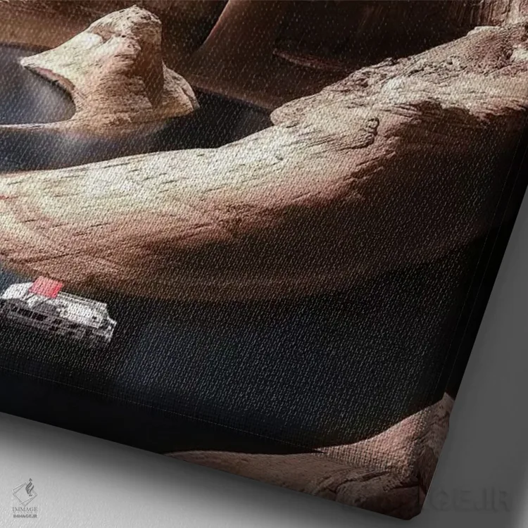 تابلو دکوراتیو هشتمین شگفتی اثر ای ان.پی اس - نمای نزدیک بافت بوم