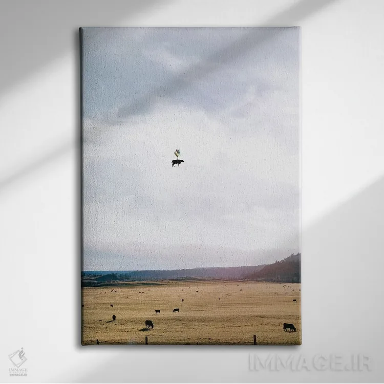 تابلو دکوراتیو یکشنبه تنبل اثر ای ان.پی اس - نمای روبهرو روی دیوار