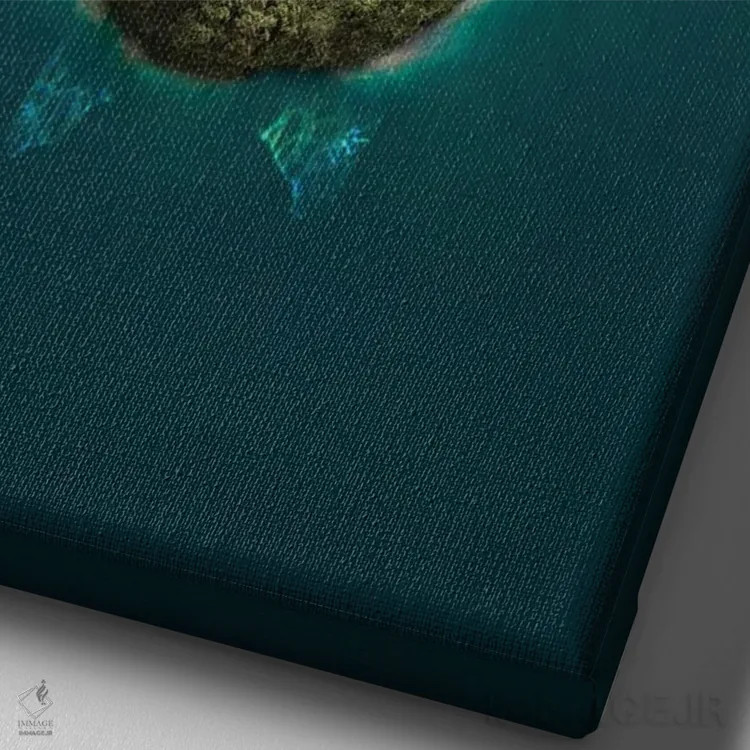 تابلو دکوراتیو ترتوا اثر ای ان.پی اس - نمای نزدیک بافت بوم