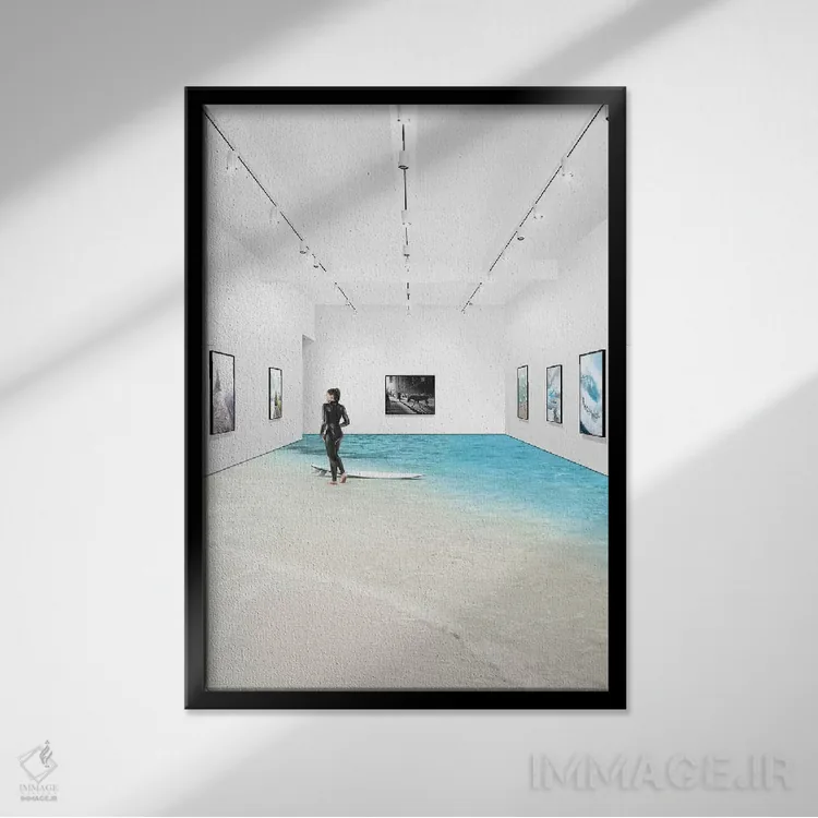 تابلو دکوراتیو پنج دقیقه استراحت اثر ای ان.پی اس - نمای قابدار مشکی