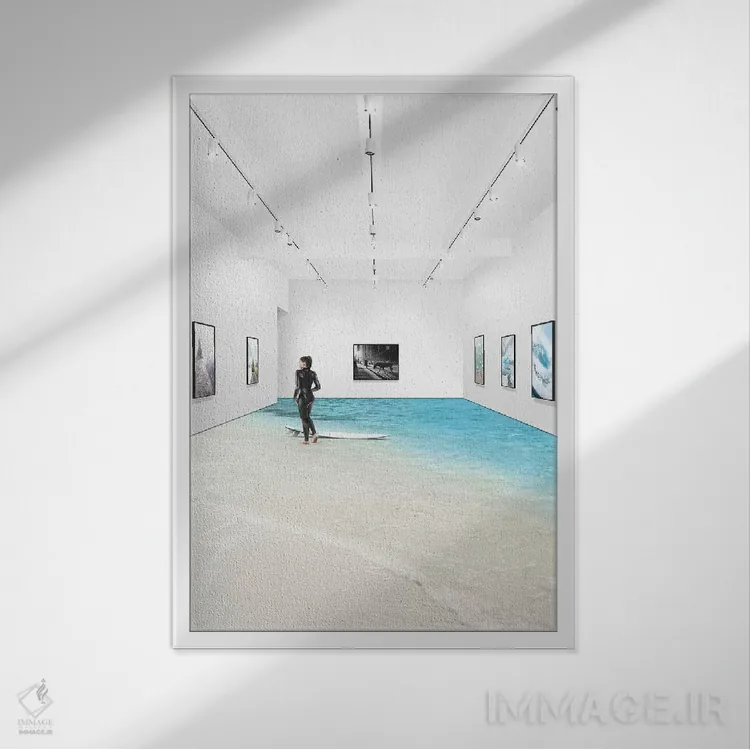 تابلو دکوراتیو پنج دقیقه استراحت اثر ای ان.پی اس - نمای قابدار سفید