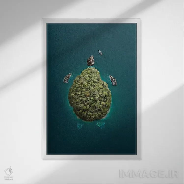 تابلو دکوراتیو ترتوا اثر ای ان.پی اس - نمای قابدار سفید