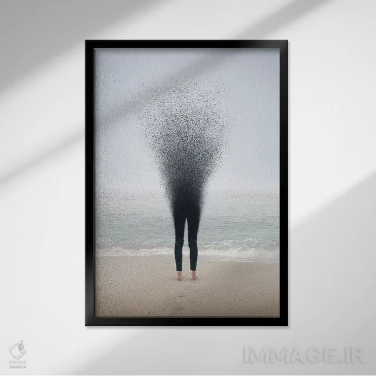 تابلو دکوراتیو دیگر وجود نداشتن اثر ای ان.پی اس - نمای قابدار مشکی