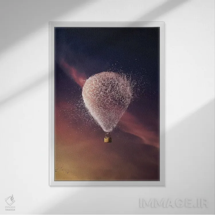 تابلو دکوراتیو سفر خوش اثر ای ان.پی اس - نمای قابدار سفید