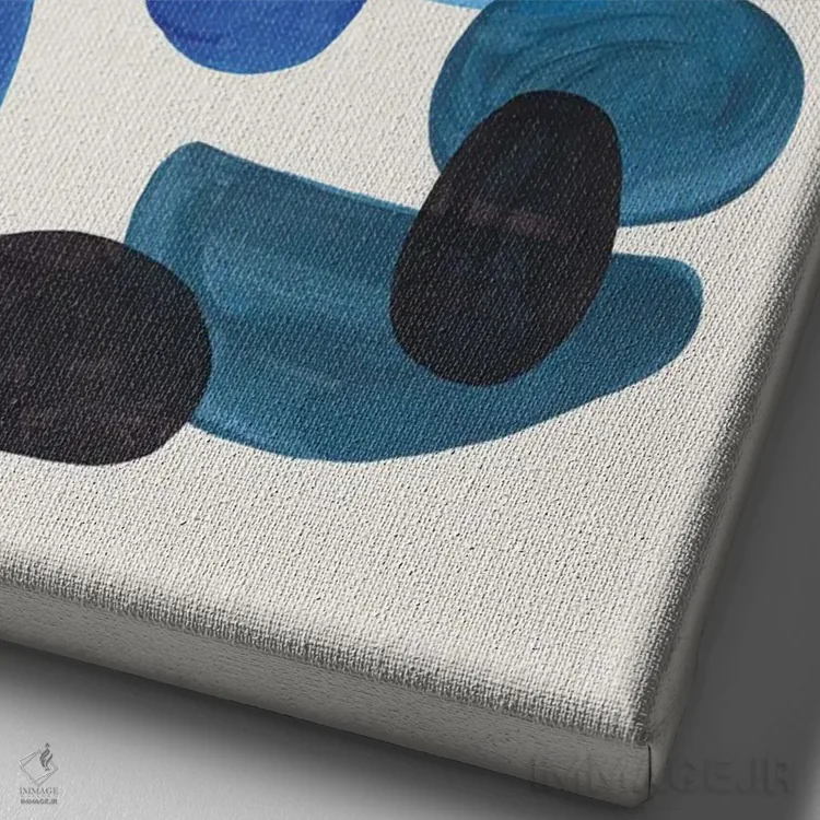 تابلو مینیمال سنگ ریزه های اقیانوس اثر ان شیپ - نمای نزدیک بافت بوم