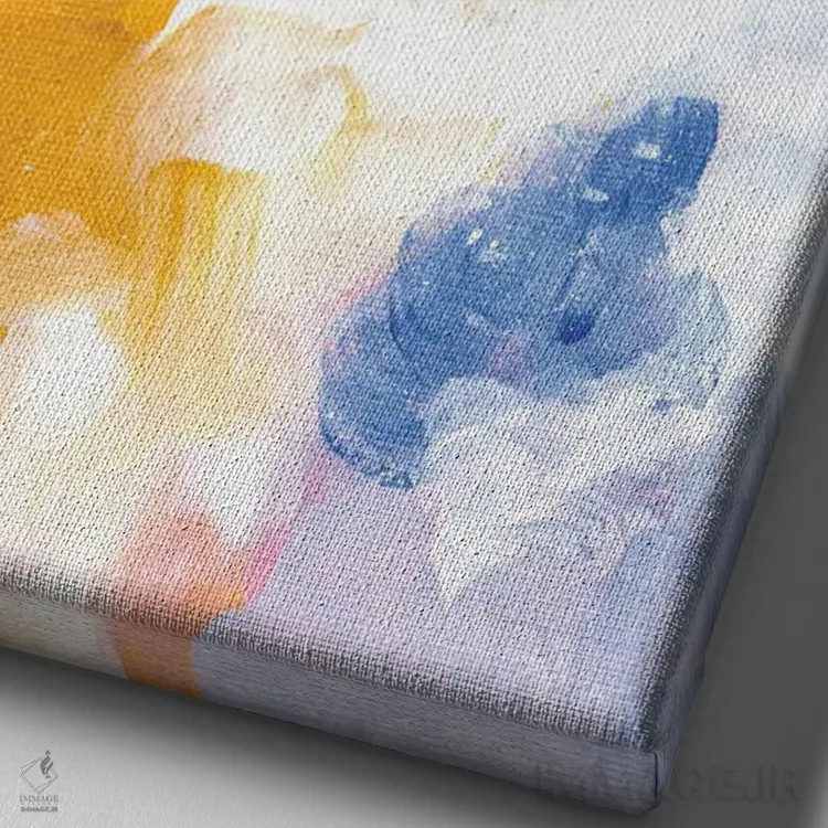 تابلو مینیمال بهشت پشمک اثر ان شیپ - نمای نزدیک بافت بوم