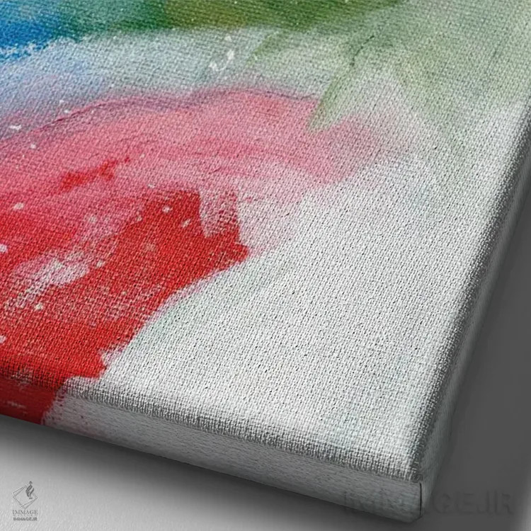 تابلو مینیمال رویاهای آمازون اثر ان شیپ - نمای نزدیک بافت بوم