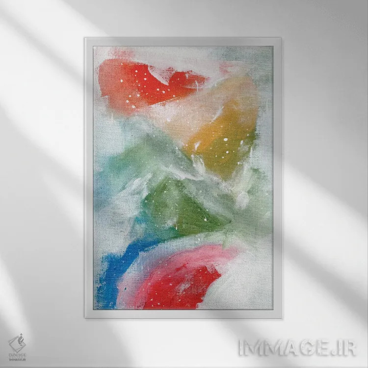 تابلو مینیمال رویاهای آمازون اثر ان شیپ - نمای قابدار سفید