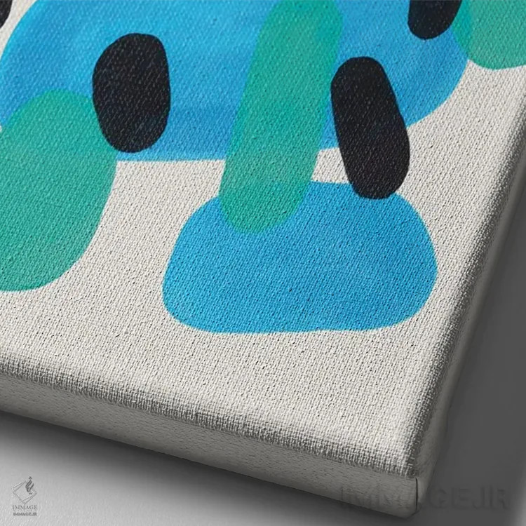 تابلو مینیمال گم شده در دریا اثر ان شیپ - نمای نزدیک بافت بوم