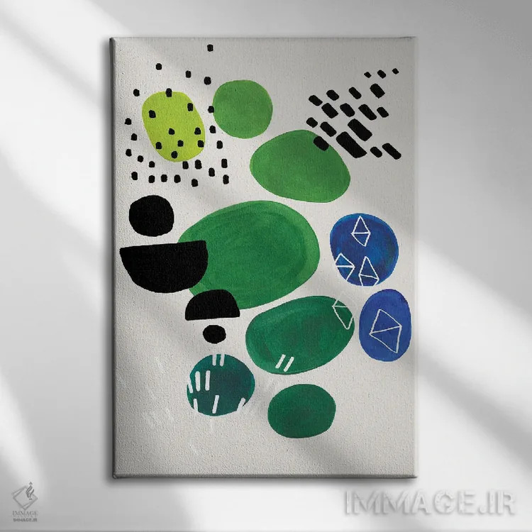 تابلو مینیمال برکه ی بهاری اثر ان شیپ - نمای روبهرو روی دیوار