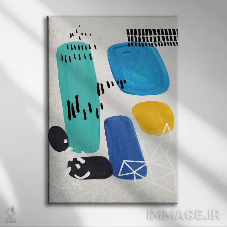 تابلو مینیمال گنجینه های اقیانوس اثر ان شیپ - نمای روبهرو روی دیوار