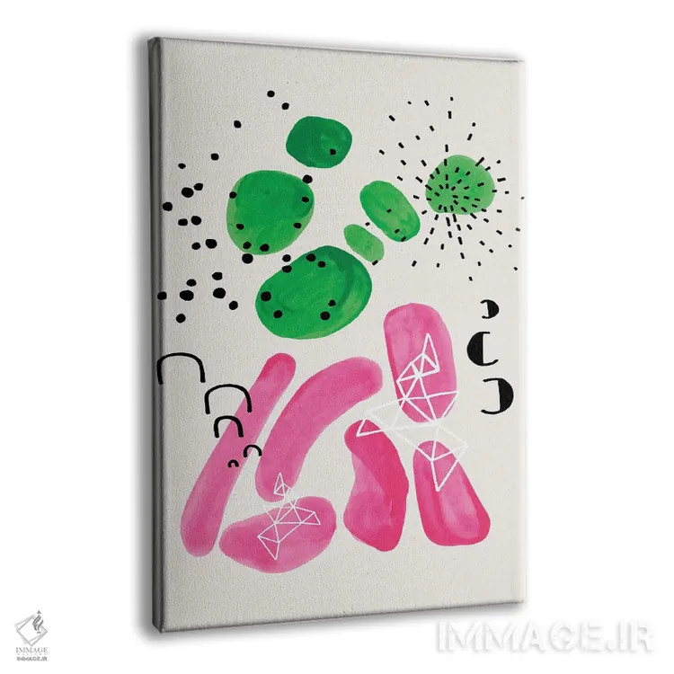 تابلو مینیمال شکوفه های بهاری اثر ان شیپ - نمای پرسپکتیو محصول