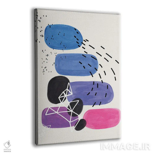 تابلو مینیمال مهمانی سنگ ریزه های پری وینکل اثر ان شیپ - نمای پرسپکتیو محصول