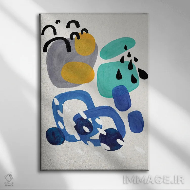 تابلو مینیمال دریاهای طوفانی اثر ان شیپ - نمای روبهرو روی دیوار