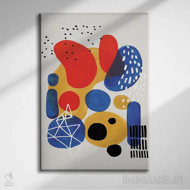 تابلو مینیمال زمین بازی اولیه اثر ان شیپ - نمای روبهرو روی دیوار