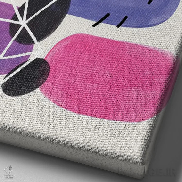 تابلو مینیمال مهمانی سنگ ریزه های پری وینکل اثر ان شیپ - نمای نزدیک بافت بوم