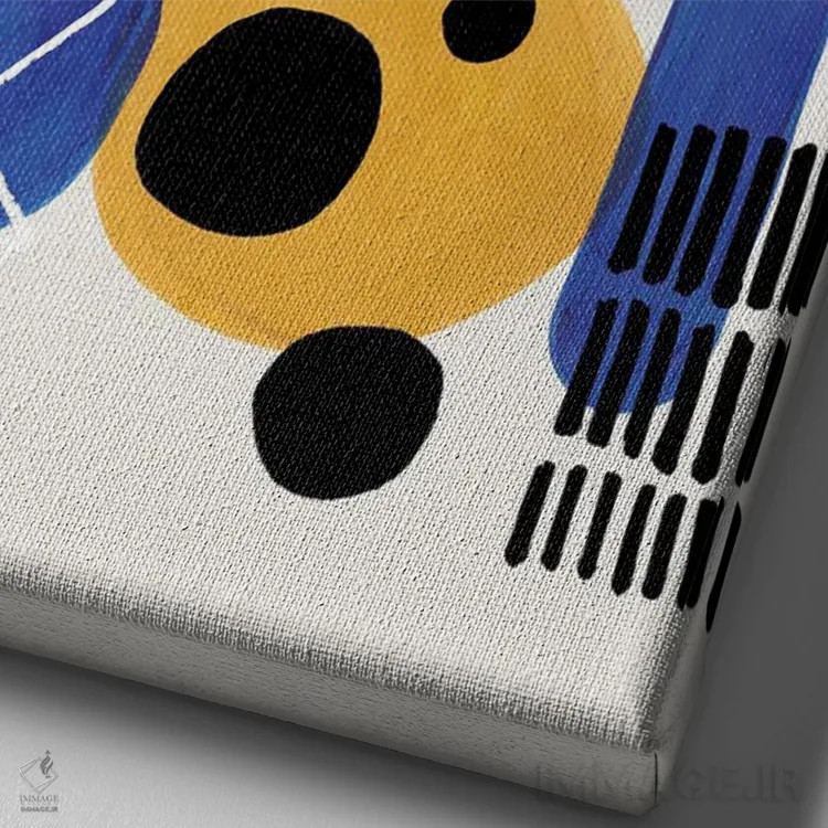 تابلو مینیمال زمین بازی اولیه اثر ان شیپ - نمای نزدیک بافت بوم