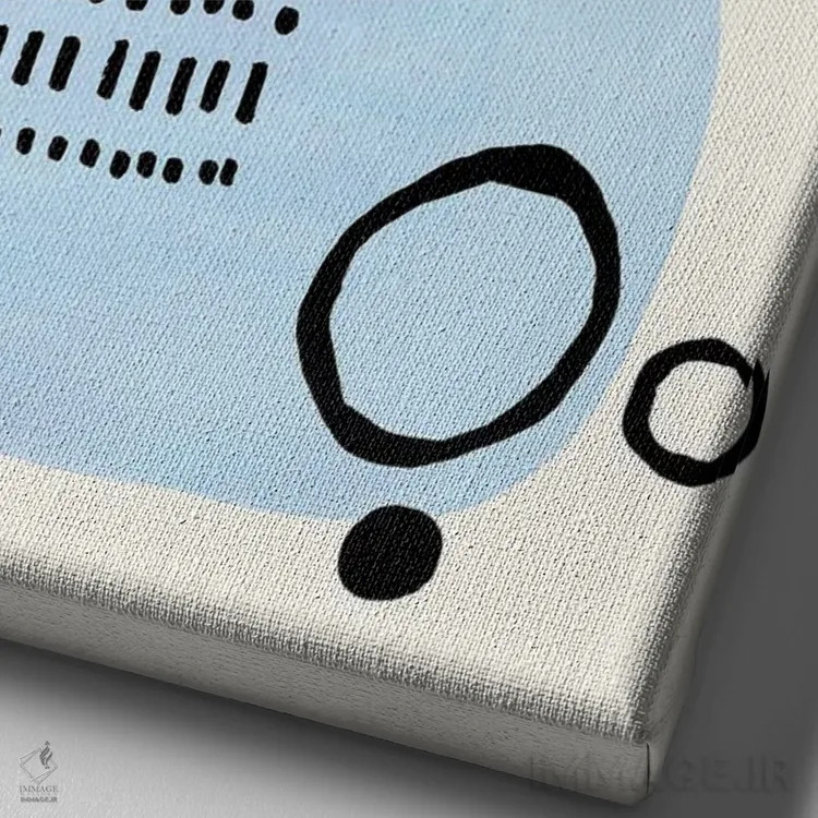 تابلو مینیمال گاو شیری اثر ان شیپ - نمای نزدیک بافت بوم