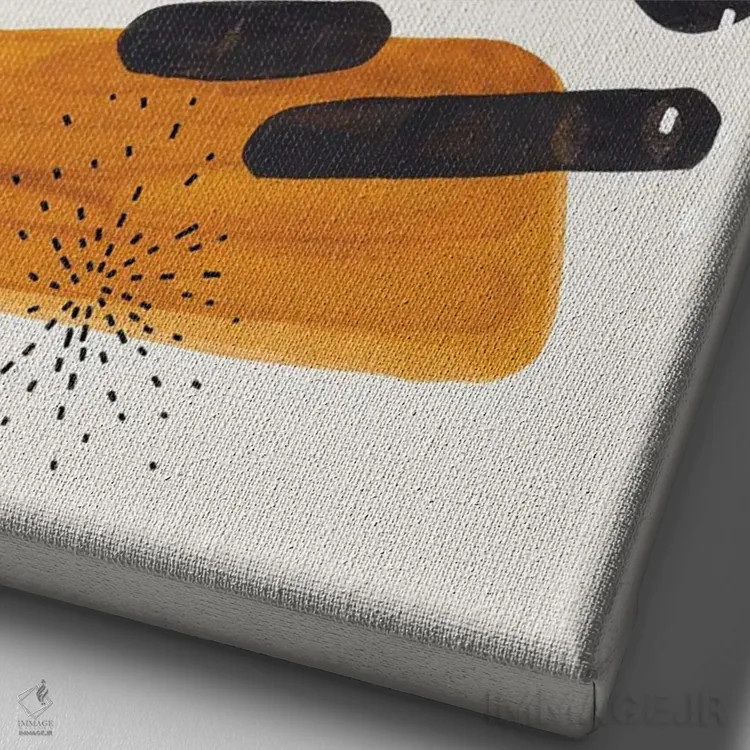 تابلو مینیمال صدای دهه هفتاد اثر ان شیپ - نمای نزدیک بافت بوم