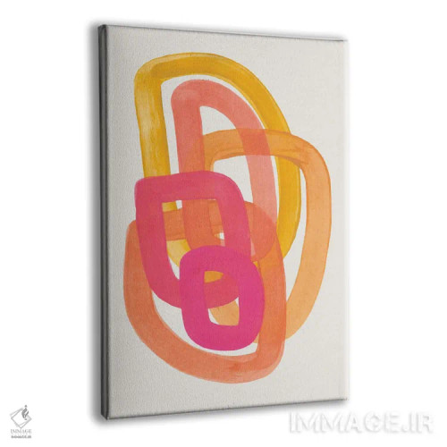 تابلو مینیمال حلقه های فانکی دهه ۷۰ میلادی اثر ان شیپ - نمای پرسپکتیو محصول