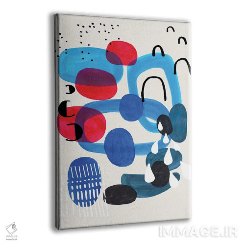 تابلو مینیمال طوفان سنگ ریزه های اقیانوسی اثر ان شیپ - نمای پرسپکتیو محصول