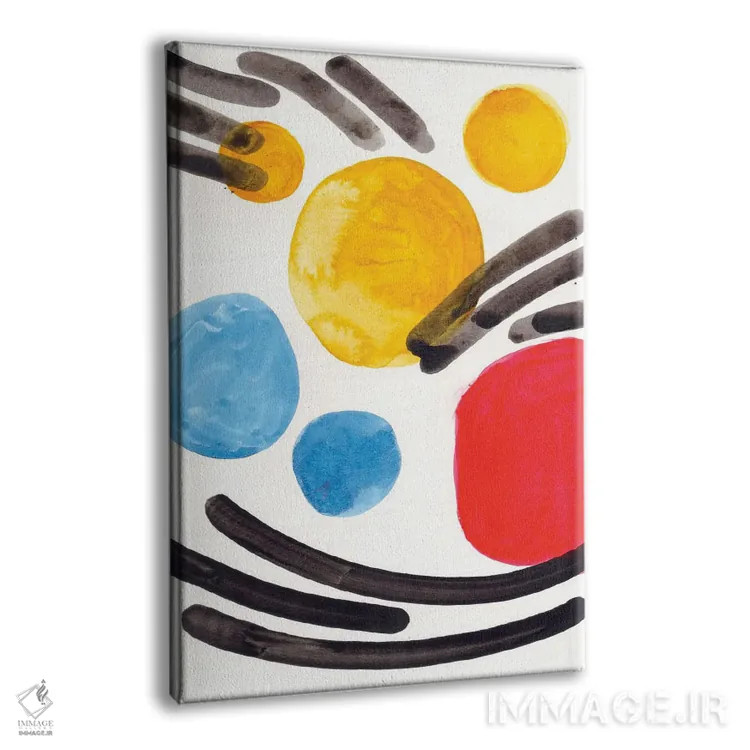 تابلو مینیمال آبرنگ اولیه اثر ان شیپ - نمای پرسپکتیو محصول