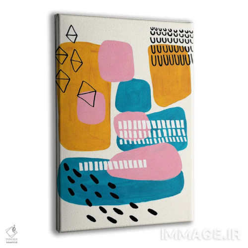 تابلو مینیمال شهر میانه قرن اثر ان شیپ - نمای پرسپکتیو محصول