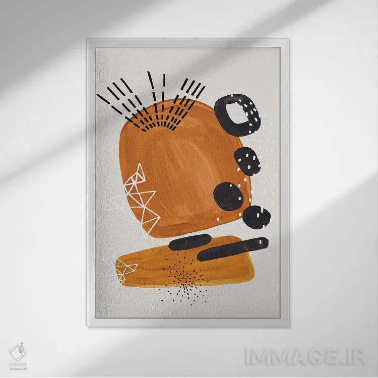 تابلو مینیمال صدای دهه هفتاد اثر ان شیپ - نمای قابدار سفید