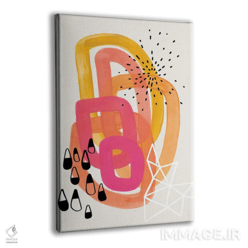 تابلو مینیمال مهمانی رترو دهه ۷۰ میلادی اثر ان شیپ - نمای پرسپکتیو محصول