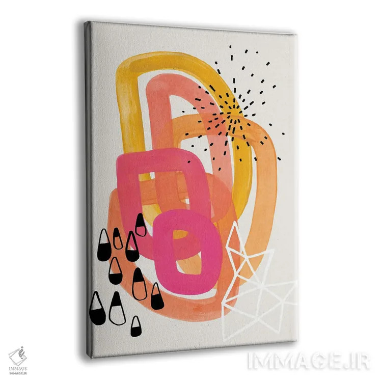 تابلو مینیمال مهمانی رترو دهه ۷۰ میلادی اثر ان شیپ - نمای پرسپکتیو محصول