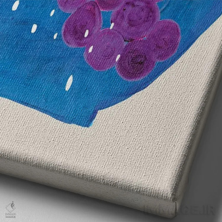 تابلو مدرن کاسه میوه اثر ان شیپ - نمای نزدیک بافت بوم