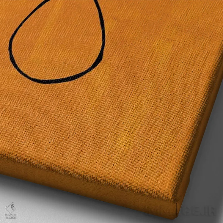 تابلو مینیمال گیاه آپارتمانی صورتی پاستلی اثر ان شیپ - نمای نزدیک بافت بوم