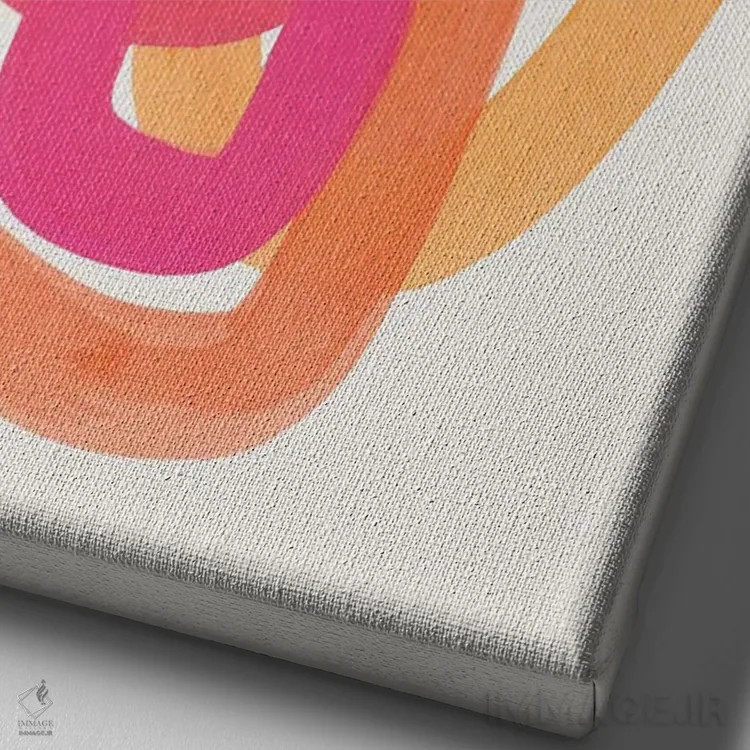 تابلو مینیمال حلقه های فانکی دهه ۷۰ میلادی اثر ان شیپ - نمای نزدیک بافت بوم