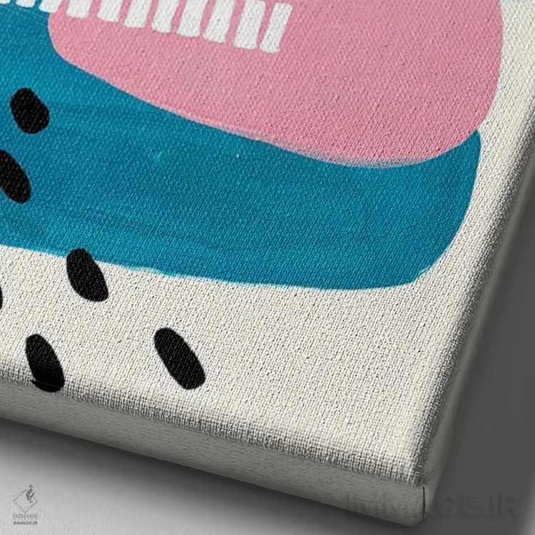 تابلو مینیمال شهر میانه قرن اثر ان شیپ - نمای نزدیک بافت بوم