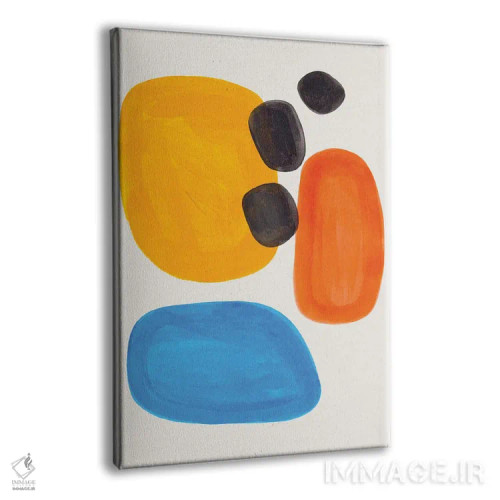 تابلو مینیمال حباب های رنگ پایه اثر ان شیپ - نمای پرسپکتیو محصول