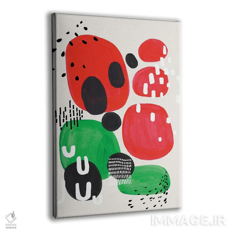 تابلو مینیمال مهمانی هندوانه ای اثر ان شیپ - نمای پرسپکتیو محصول