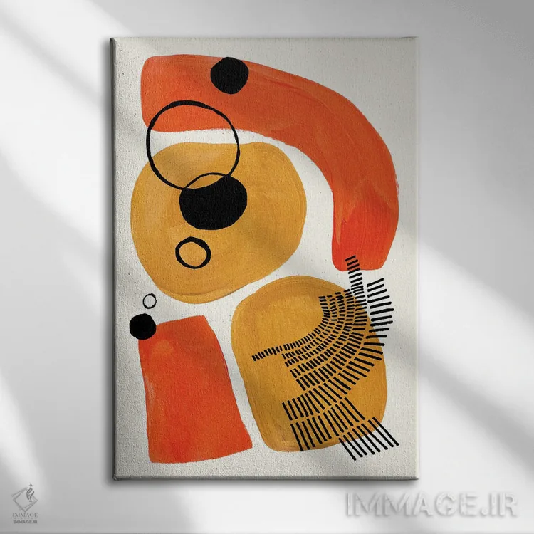 تابلو مینیمال از چاله به چاه اثر ان شیپ - نمای روبهرو روی دیوار