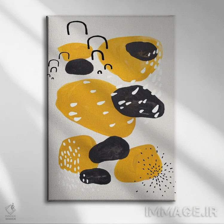 تابلو مینیمال مهمانی پلنگی اثر ان شیپ - نمای روبهرو روی دیوار