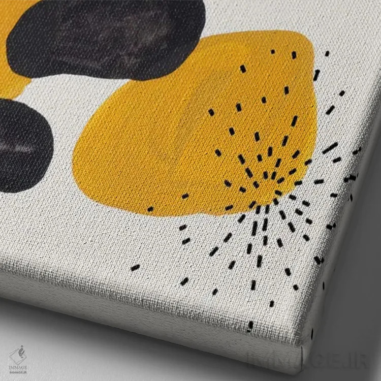 تابلو مینیمال مهمانی پلنگی اثر ان شیپ - نمای نزدیک بافت بوم