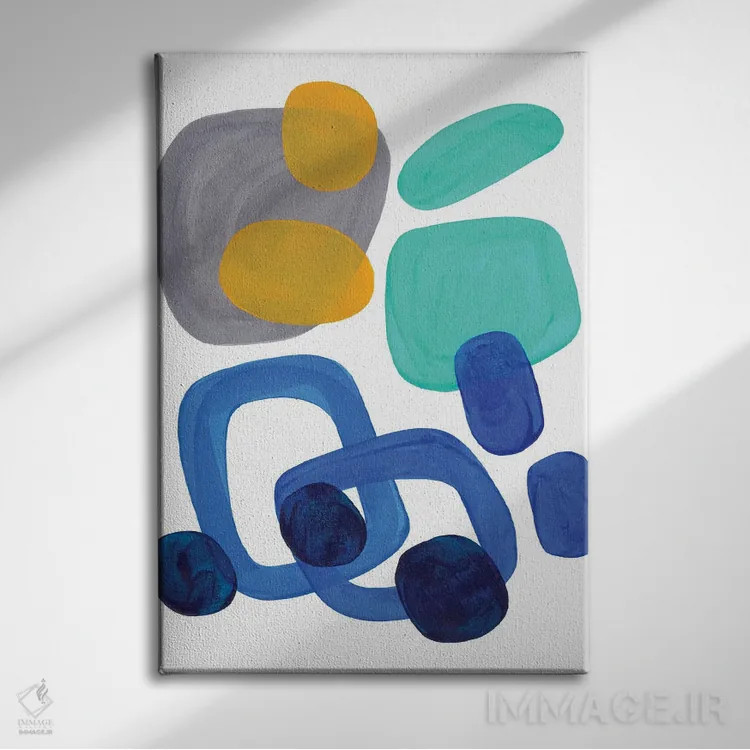 تابلو مینیمال خورشید و باران اثر ان شیپ - نمای روبهرو روی دیوار