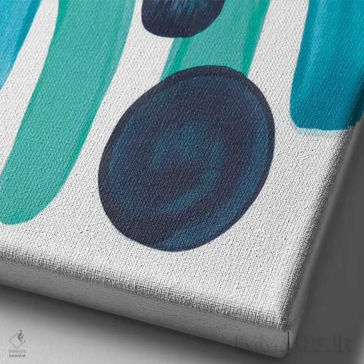 تابلو مینیمال آب از خورشید جاری می شود اثر ان شیپ - نمای نزدیک بافت بوم