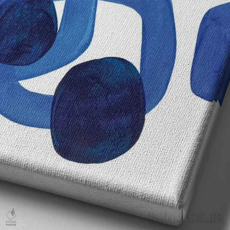 تابلو مینیمال خورشید و باران اثر ان شیپ - نمای نزدیک بافت بوم