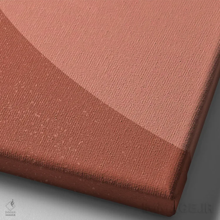 تابلو مینیمال غروب تپه شنی سرخ اثر ان شیپ - نمای نزدیک بافت بوم