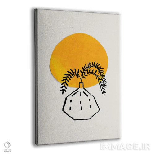 تابلو مینیمال گیاه طلوع خورشید اثر ان شیپ - نمای پرسپکتیو محصول