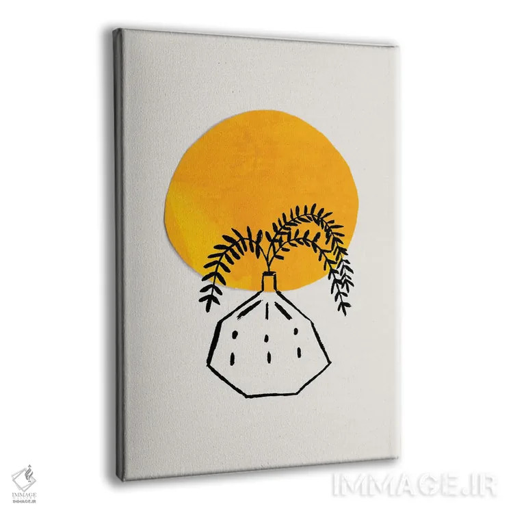 تابلو مینیمال گیاه طلوع خورشید اثر ان شیپ - نمای پرسپکتیو محصول