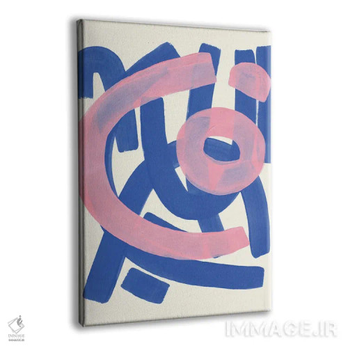 تابلو مینیمال صورتی قبیله ای اثر ان شیپ - نمای پرسپکتیو محصول